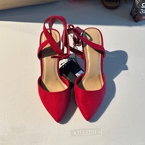 Forever 21 Red Strappy Heels